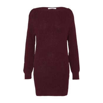 Burgundy knitted dress