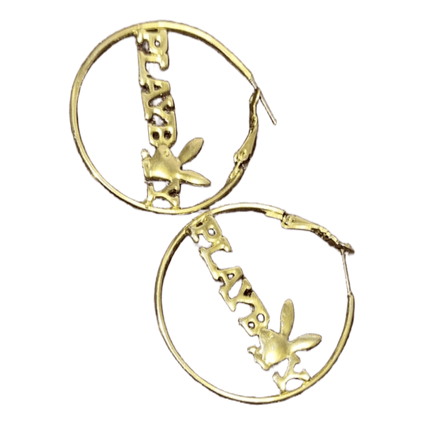 Gold tone hoop earrings