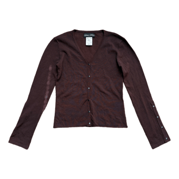 Brown buttoned cardigan