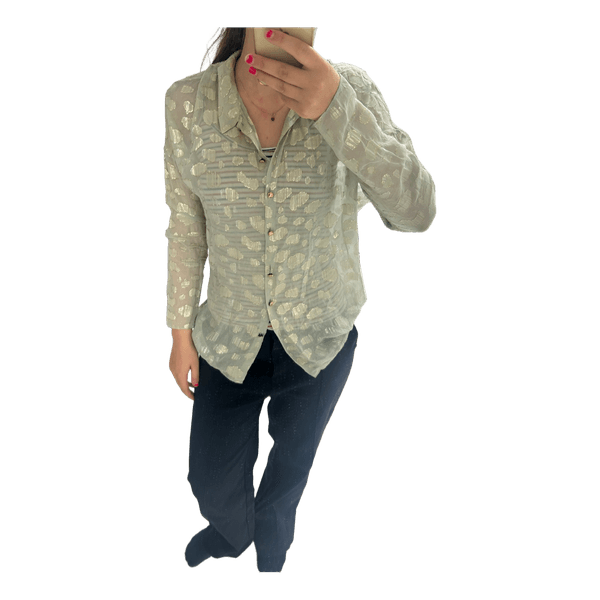 Light green patterned blouse